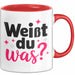 Big Sister Ältere Geschwister Schwestern Tasse Becher Geschenk Lustige Geschenkidee Spruch Weißt Du Was Rot Trendation