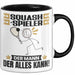 Squash-Spieler Tasse Geschenk für Squash-Spieler Der Mann Der Alles Kann Geschenkidee zum Geburtstag Schwarz Trendation