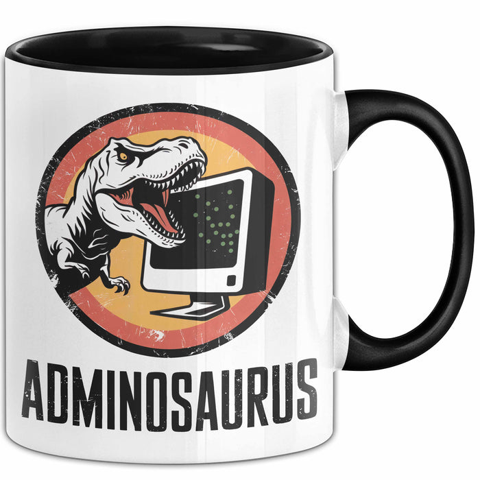 IT Informatiker Nerd Tasse Geschenk Adminosaurus Spruch Trendation