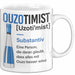 Grieche Tasse Geschenk Ouzotimist Geschenkidee Ouzo-Liebhaber Kaffee-Becher Weiß Trendation
