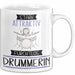 Drummerin Tasse Geschenk Becher Stark Attraktiv Furchtlos Drummerin Lustige Geschenkidee Weiß Trendation