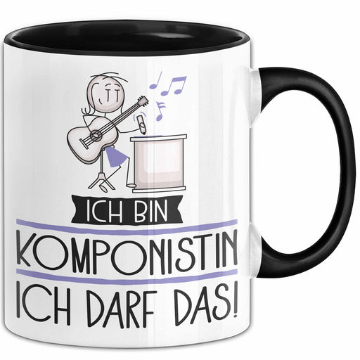 Geschenk für Komponistin Tasse Lustige Geschenkidee Geburtstag Ich Bin Komponistin Ich Darf Das Trendation
