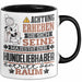Hundeliebhaber Geschenk Tasse Lustiger Spruch Erheben Sie Sich Der Hundeliebhaber Betritt den Raum Schwarz Trendation