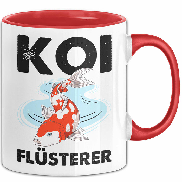 Koi-Fisch Tasse Geschenk Koi Flüsterer Koi Züchter Geschenkidee Becher Rot Trendation