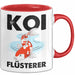 Koi-Fisch Tasse Geschenk Koi Flüsterer Koi Züchter Geschenkidee Becher Rot Trendation