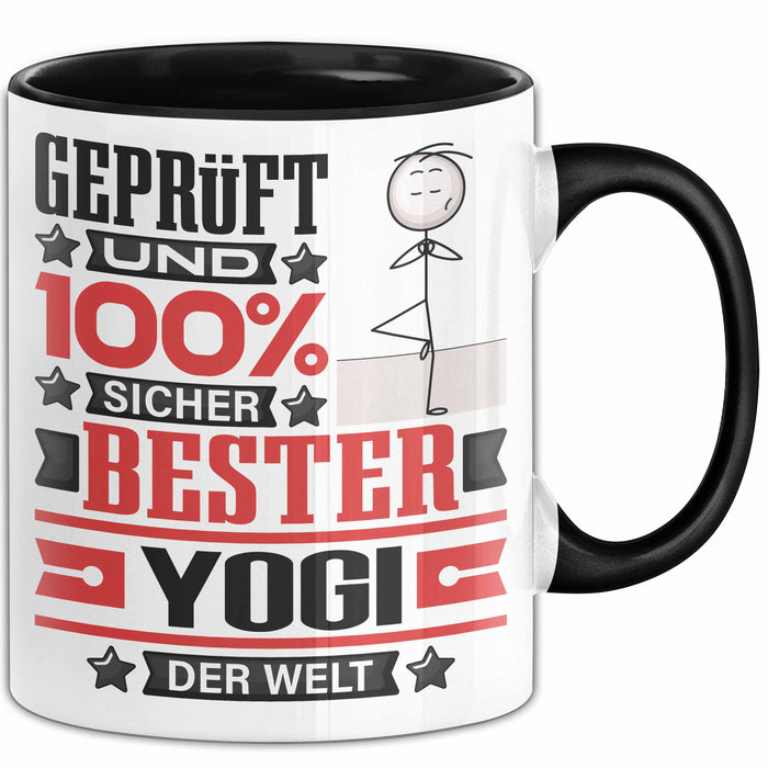 Yogi Geschenk Lustiger Spruch für Yogi Geschenkidee Bester Yogi Der Welt Schwarz Trendation