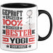 Yogi Geschenk Lustiger Spruch für Yogi Geschenkidee Bester Yogi Der Welt Schwarz Trendation