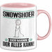 Snowshoer Tasse Geschenk für Snowshoer Der Mann Der Alles Kann Geschenkidee zum Geburtstag Rosa Trendation