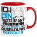 Restaurantfachmann Ausbildung Tasse Geschenk Ich Bin Restaurantfachmann In Der Ausbildung Ich Darf Das Geschenkidee Spruch Rot Trendation