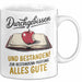 Schüler Abschluss Tasse Geschenk Lustige Geschenkidee Spruch Durchgebissen Und Bestanden Weiß Trendation