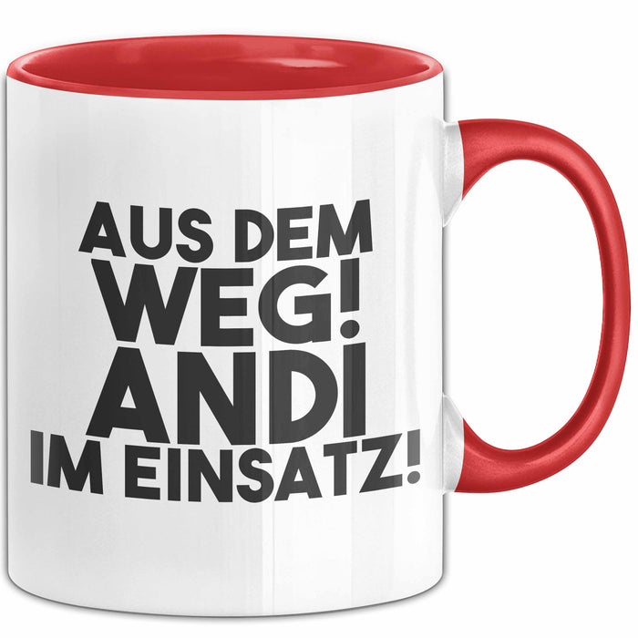 Andi Tasse Aus Dem Weg! Andi Im Einsatz! Geschenk