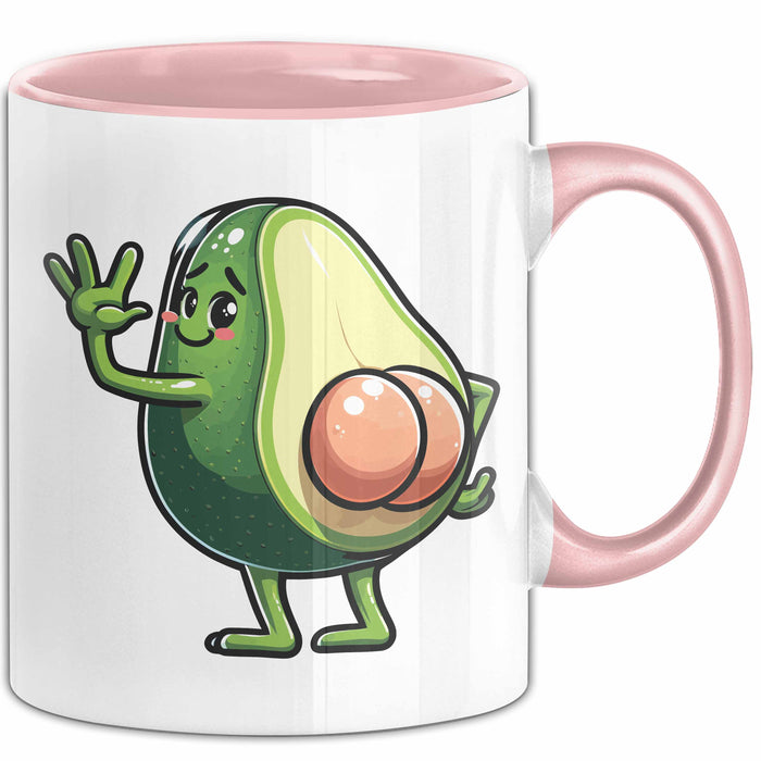 Avocado-Liebhaber Tasse Geschenk Hintern Geschenkidee Rosa Trendation