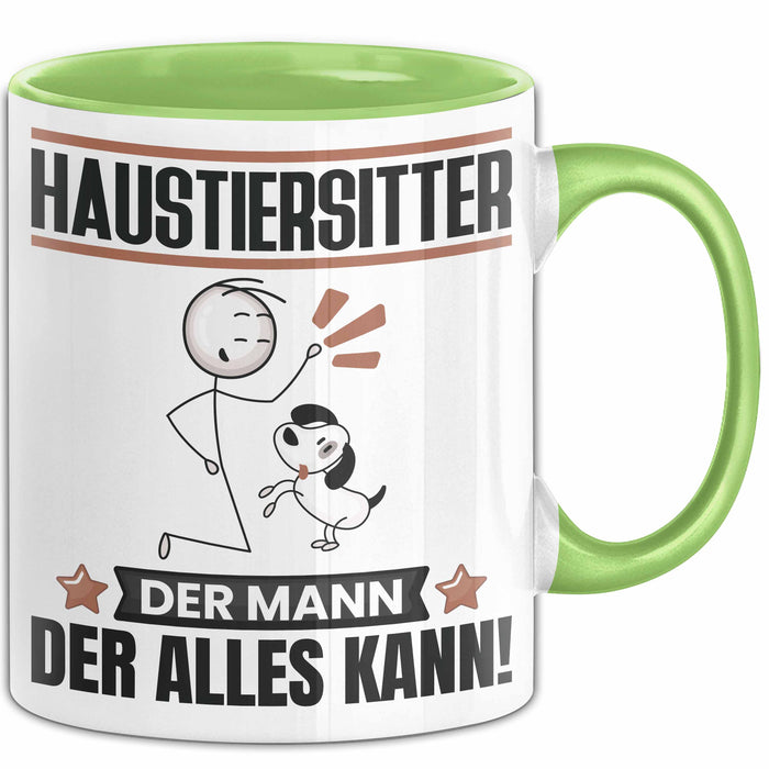 Haustiersitter Tasse Geschenk für Haustiersitter Der Mann Der Alles Kann Geschenkidee zum Geburtstag Grün Trendation