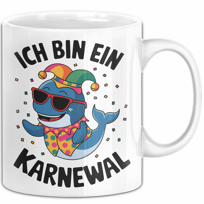 Kölner Karneval Tasse Geschenk Ich bin Karneval Fan Weiß Trendation