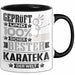 Karateka Geschenk Lustiger Spruch für Karateka Geschenkidee Bester Karateka Der Welt Schwarz Trendation