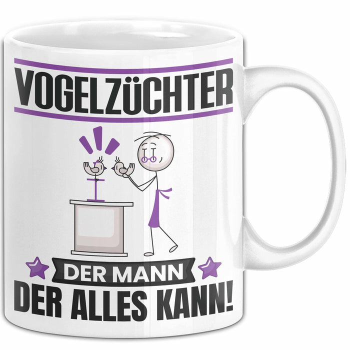 Vogelzüchter Tasse Geschenk für Vogelzüchter Der Mann Der Alles Kann Geschenkidee zum Geburtstag Weiß Trendation