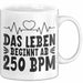 Raver Tasse Geschenk Das Leben Beginnt Ab 250 Bpm Weiß Trendation