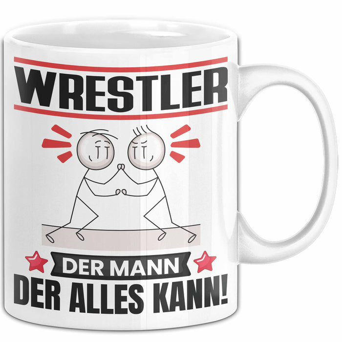 Wrestler Tasse Geschenk für Wrestler Der Mann Der Alles Kann Geschenkidee zum Geburtstag Weiß Trendation