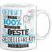 Beste Segellehrerin Der Welt Tasse Geschenk für Eine Segellehrerin Geprüft Und Sicher Geschenkidee Geburtstag Weihnachten Weiß Trendation