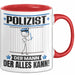 Polizist Tasse Geschenk für Polizist Der Mann Der Alles Kann Geschenkidee zum Geburtstag Rot Trendation