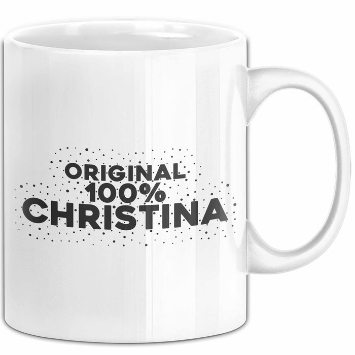 Christina Tasse Original 100% Christina Geschenk Weiß Trendation