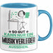 Musikverleger Geschenk Tasse So Gut Kann Nur Ein Musikverleger Aussehen Geschenkidee Kaffee-Becher Blau Trendation