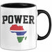 Afrika Tasse Geschenk Schwarz Afrikanischen Power Gambia Map Becher Trendation