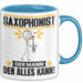 Saxophonist Tasse Geschenk für Saxophonist Der Mann Der Alles Kann Geschenkidee zum Geburtstag Blau Trendation