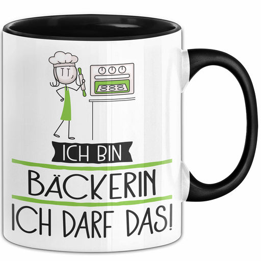 Geschenk für Bäckerin Tasse Lustige Geschenkidee Geburtstag Ich Bin Bäckerin Ich Darf Das Trendation