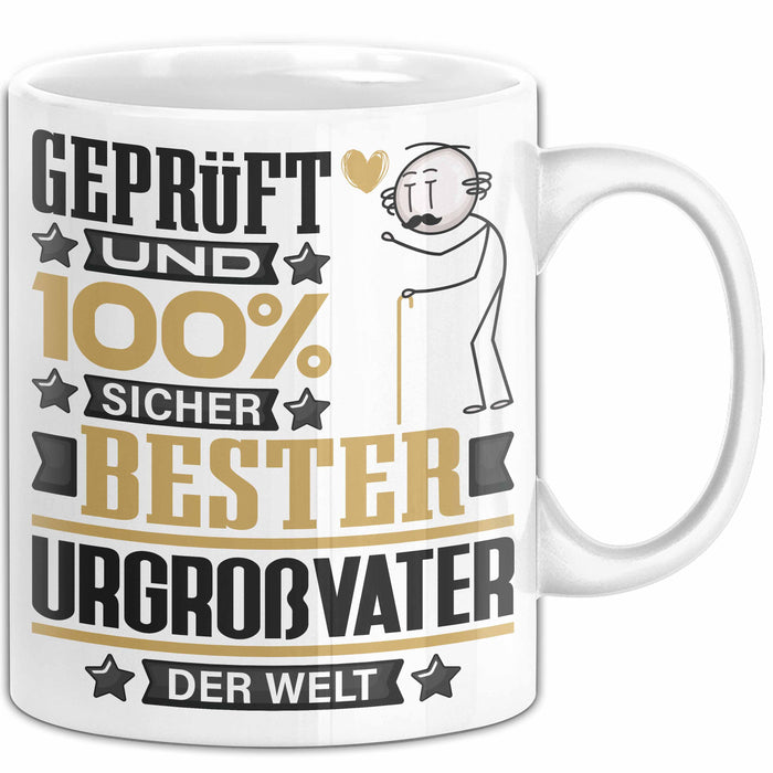 Urgroßvater Geschenk Lustiger Spruch für Urgroßvater Geschenkidee Bester Urgroßvater Der Welt Weiß Trendation