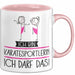 Geschenk für Karatesportlerin Tasse Lustige Geschenkidee Geburtstag Ich Bin Karatesportlerin Ich Darf Das Rosa Trendation