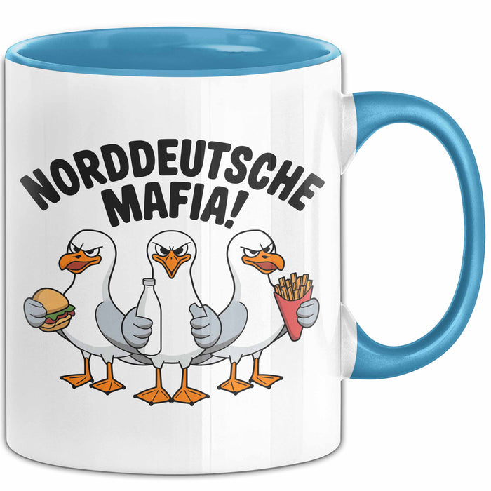 Deutsche Deutschland Tasse Geschenk Lustige Geschenkidee Spruch Norddeutsche Mafia Blau Trendation