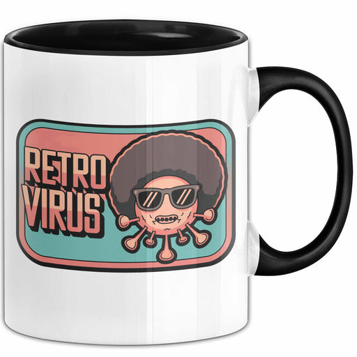 Computerprogrammierer Softwareingenieur Tasse Geschenk Lustige Geschenkidee Spruch Retro Virus Schwarz Trendation