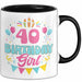 40. Geburtstag Tasse Frauen Mädchen Geschenkidee Lustig 40 Birthday Girl Lustiger Spruch Mutter Mama Trendation