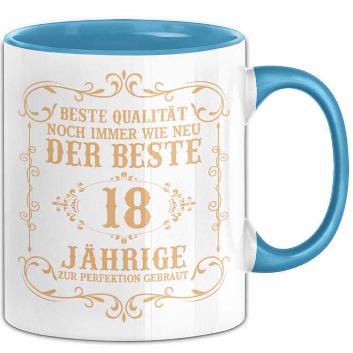 18er Geburtstag Geschenk Männer Vater Mann Noch Immer Der Beste 18-Jährige Zur Perfektion Gebraut Opa Blau Trendation