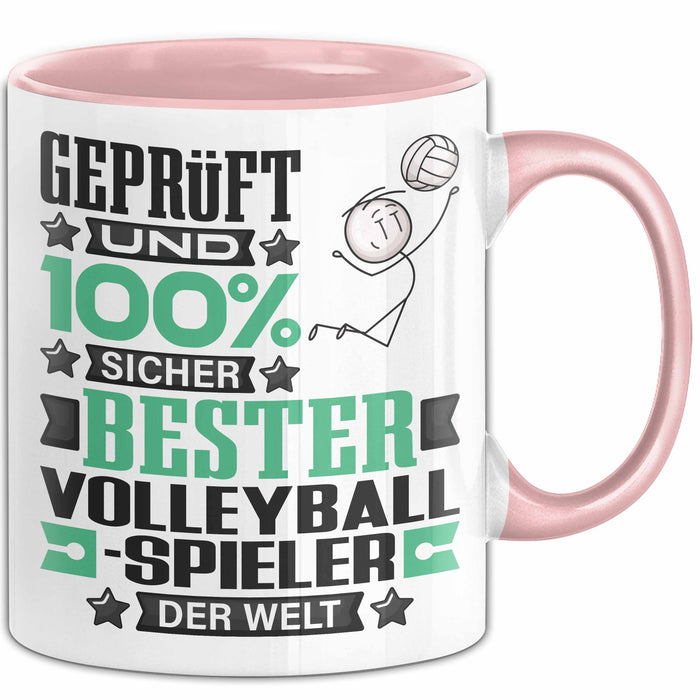 Volleyballspieler Geschenk Lustiger Spruch für Volleyballspieler Geschenkidee Bester Volleyballspieler Der Welt Rosa Trendation