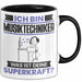 Musiktechniker Tasse Geschenk für Musiktechniker Geburtstag Lustiger Spruch Kaffee-Becher Was Ist Deine Superkraft Schwarz Trendation