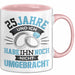 25 Jahre Tasse Geschenk Ehe Lustiger Spruch Humorvolle Geschenkidee Silberhochzeit Rosa Trendation