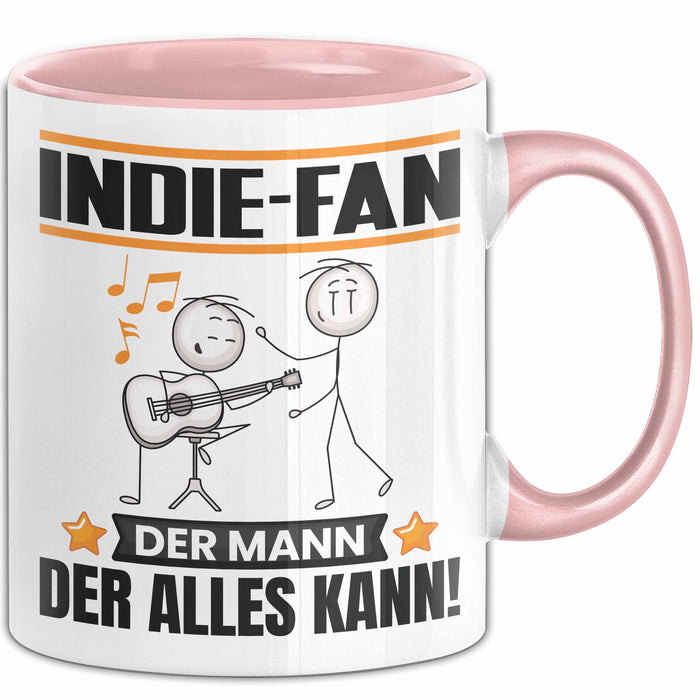 Indie-Fan Tasse Geschenk für Indie-Fan Der Mann Der Alles Kann Geschenkidee zum Geburtstag Rosa Trendation