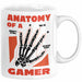 Gamer Geschenk Tasse Anatomy Of A Gamer Zocker Lustige Geschenkidee Weiß Trendation
