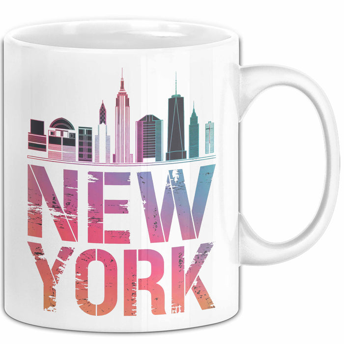 New York City USA Tasse Geschenk Lustige Geschenkidee Spruch Weiß Trendation