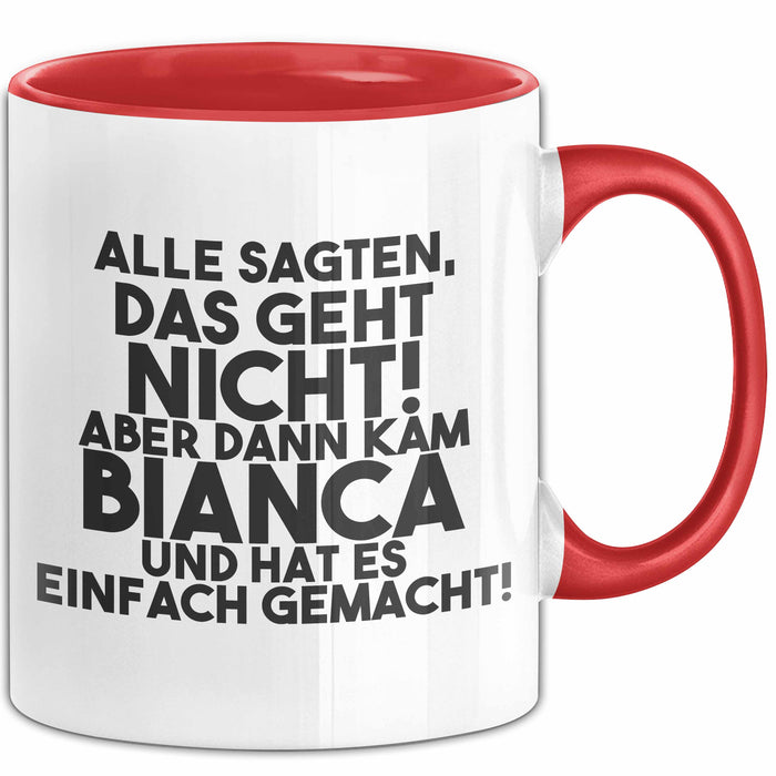 Bianca Tasse Alle Sagten Das Geht Nicht, Aber Dann Kam Bianca Geschenk