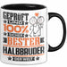 Halbbruder Geschenk Lustiger Spruch für Halbbruder Geschenkidee Bester Halbbruder Der Welt Schwarz Trendation