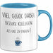 Büroarbeit Kollege Abschied Tasse Geschenk Lustige Geschenkidee Spruch Viel Glück Dabei Bessere Kollegen Als Uns Zu Finden Blau Trendation