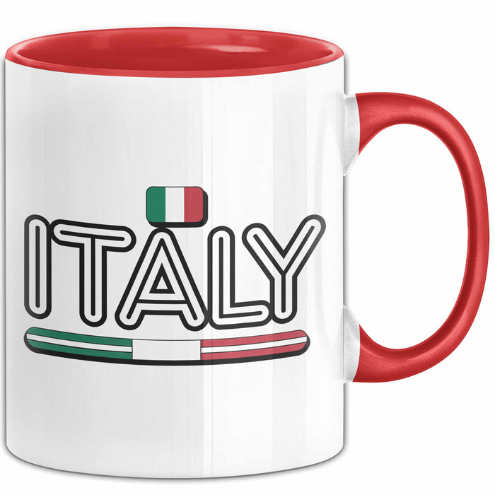Italien Italien Karte Tasse Geschenk Lustige Geschenkidee Spruch Italien Rot Trendation