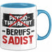 Physiotherapeut Physiotherapie Tasse Geschenk Lustige Geschenkidee Spruch Physiotherapeut Berufs Sadist Blau Trendation