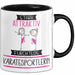 Karatesportlerin Tasse Geschenk Becher Stark Attraktiv Furchtlos Karatesportlerin Lustige Geschenkidee Trendation