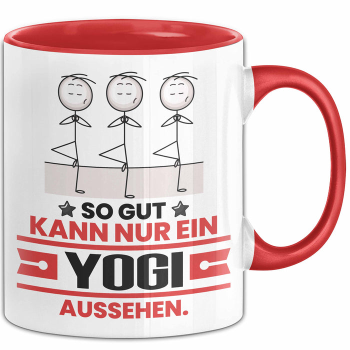 Yogi Geschenk Tasse So Gut Kann Nur Ein Yogi Aussehen Geschenkidee Kaffee-Becher Rot Trendation