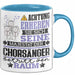 Chorsänger Geschenk Tasse Lustiger Spruch Erheben Sie Sich Der Chorsänger Betritt den Raum Blau Trendation