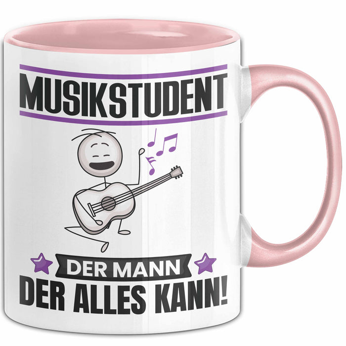 Musikstudent Tasse Geschenk für Musikstudent Der Mann Der Alles Kann Geschenkidee zum Geburtstag Rosa Trendation